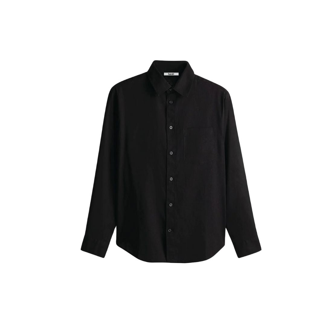 Linen Shirt – Nocturne Black