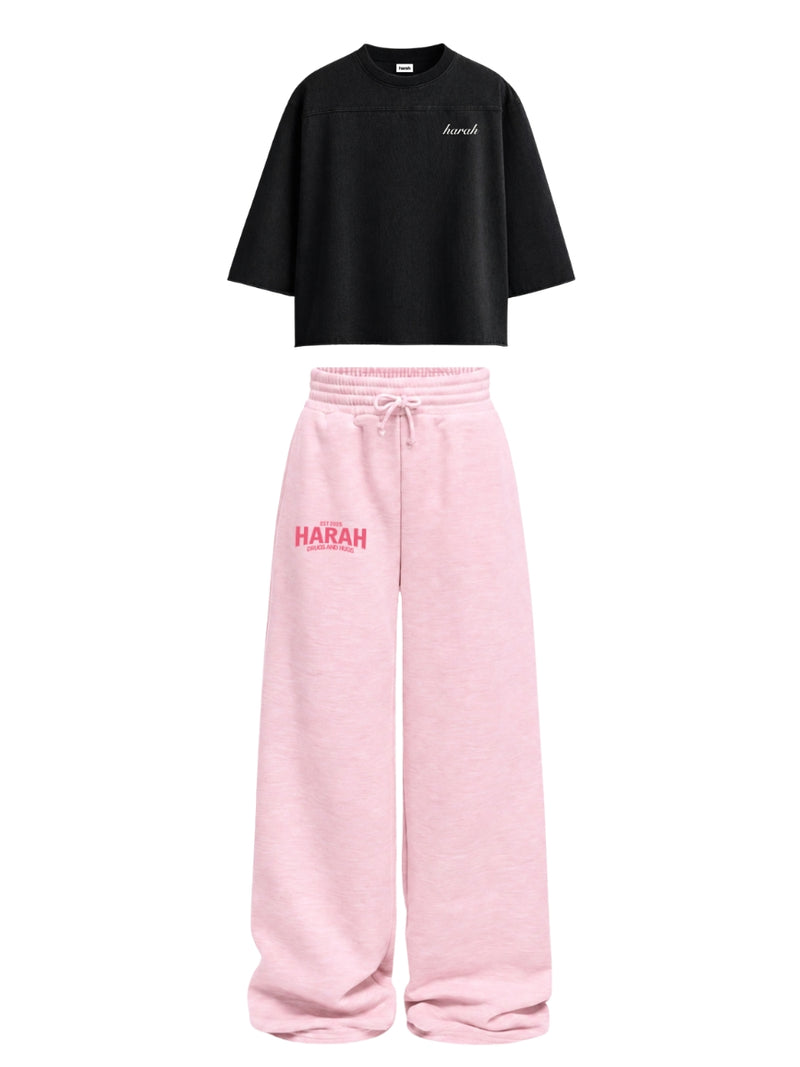 Harah Black Pink Co-ord
