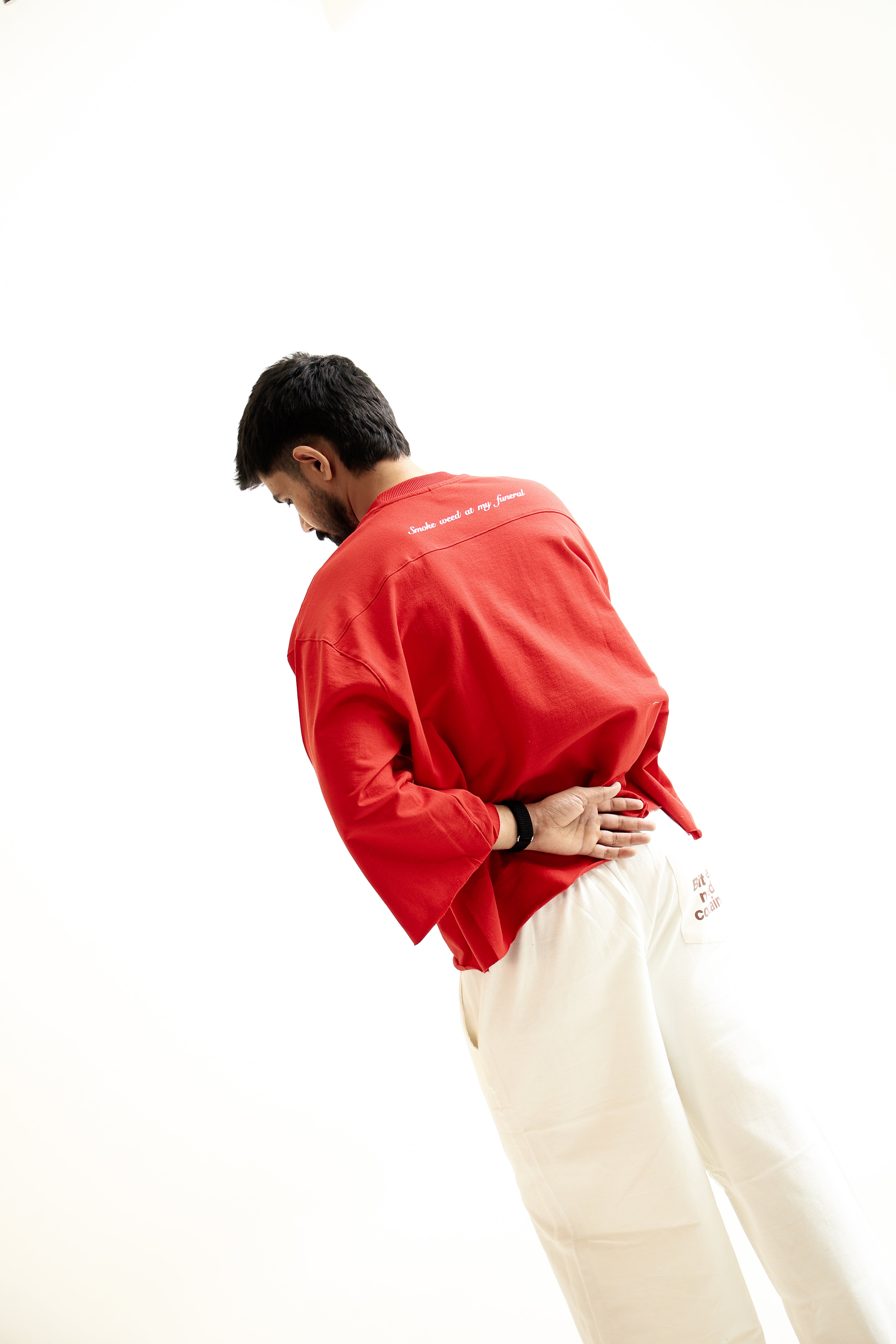 Harah Boxy Rugged Tshirt-Red