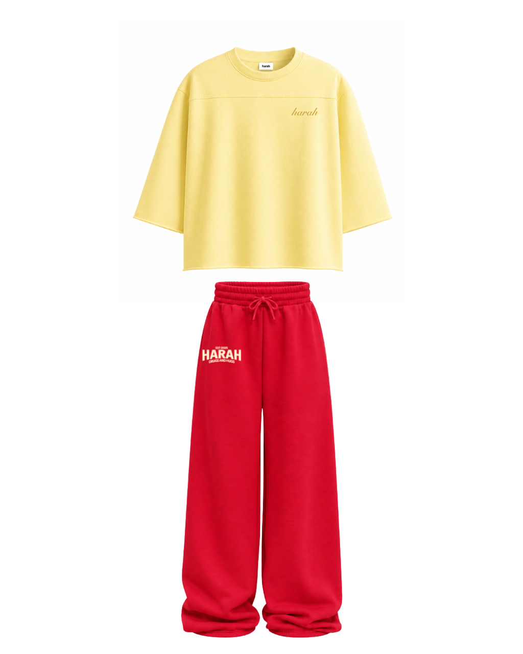 Harah Yellow Red Co-ord