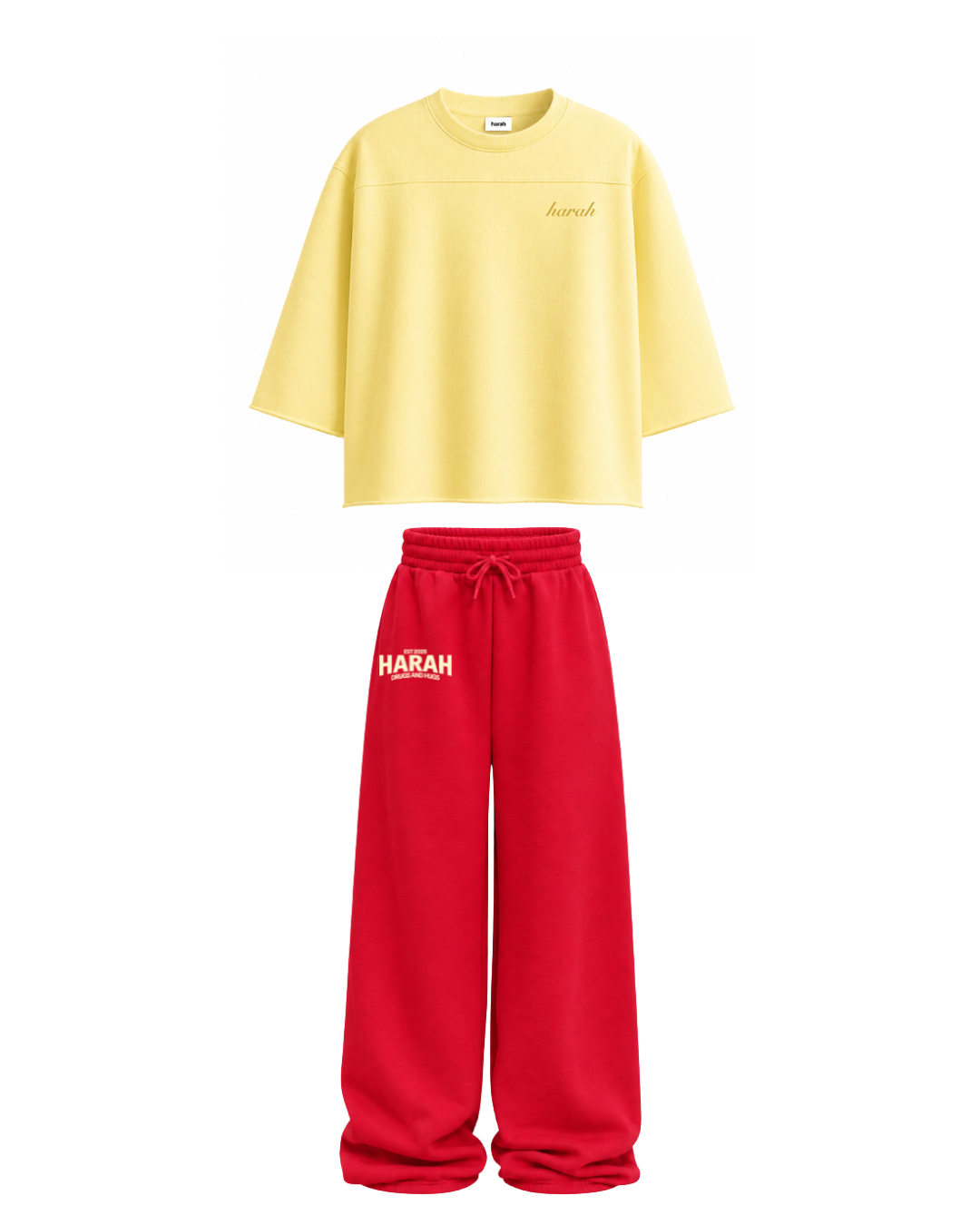 Harah Yellow Red Co-ord