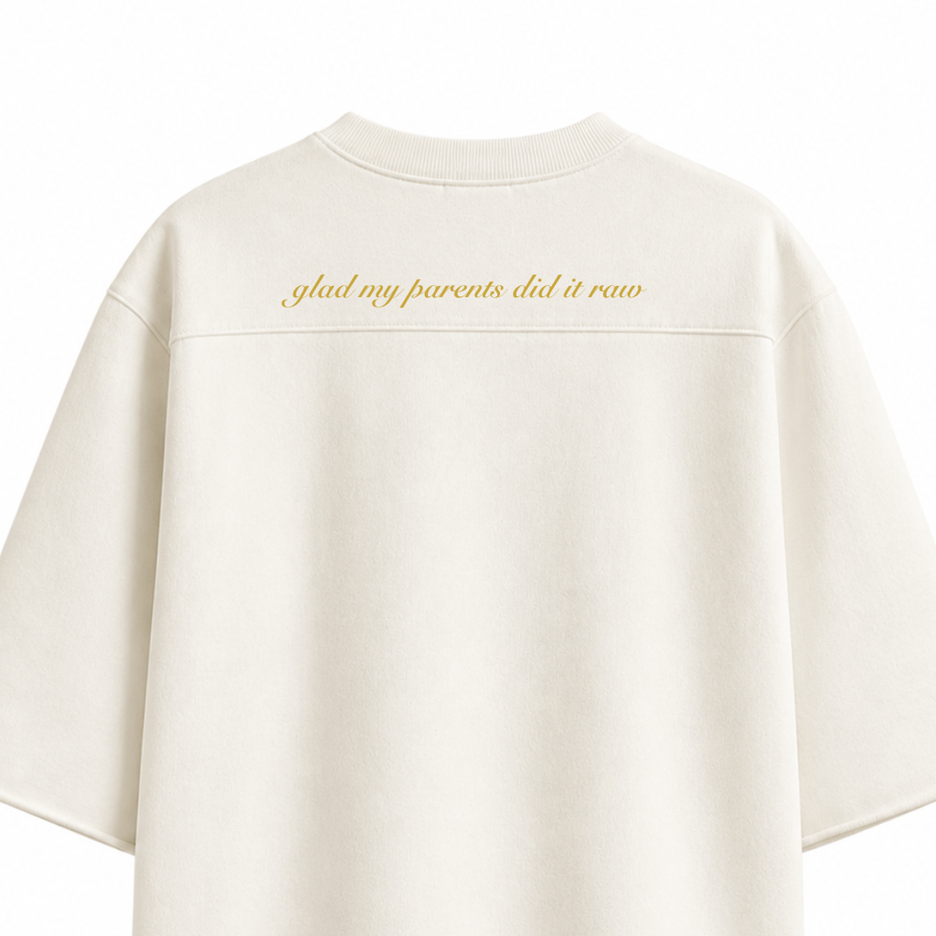 Harah Boxy Rugged Tshirt-Beige