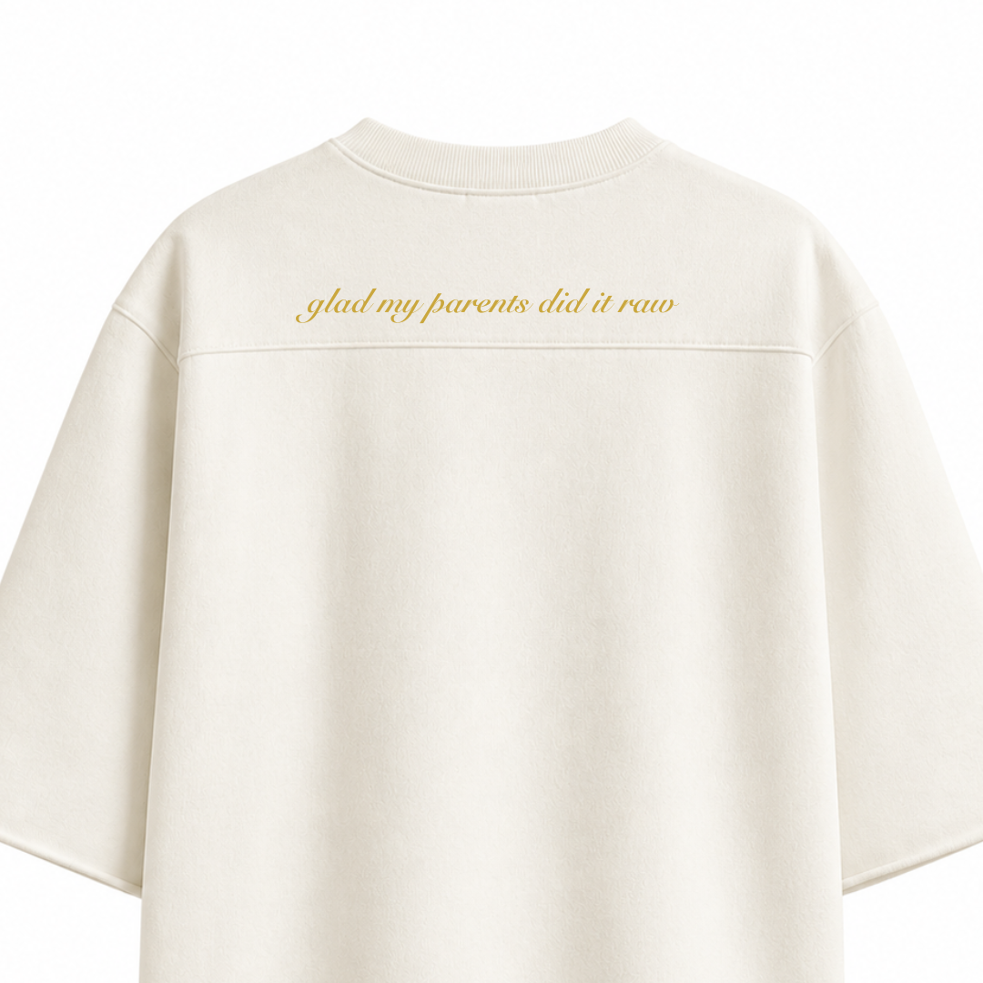 Harah Boxy Rugged Tshirt-Beige