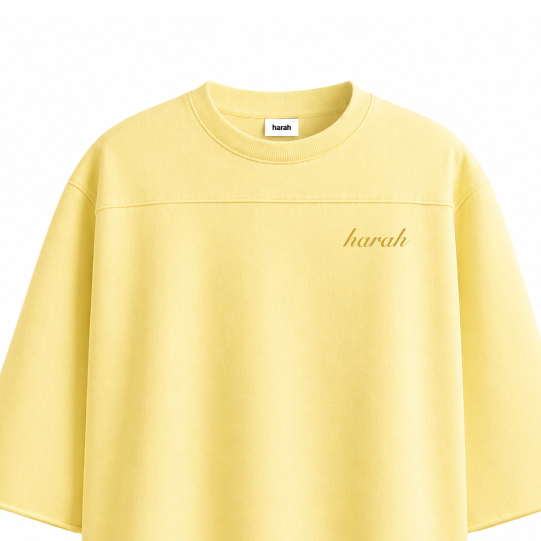 Harah Boxy Rugged Tshirt-Yellow