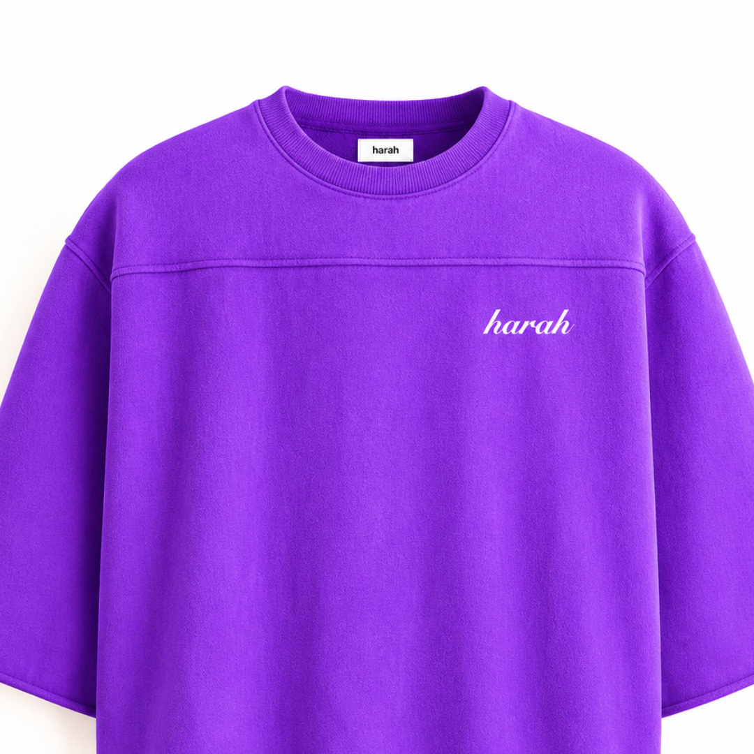Harah Boxy Rugged Tshirt-Purple