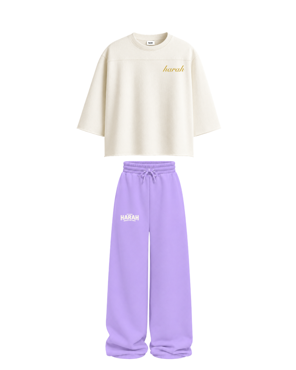 Harah Beige Lavender Co-ord