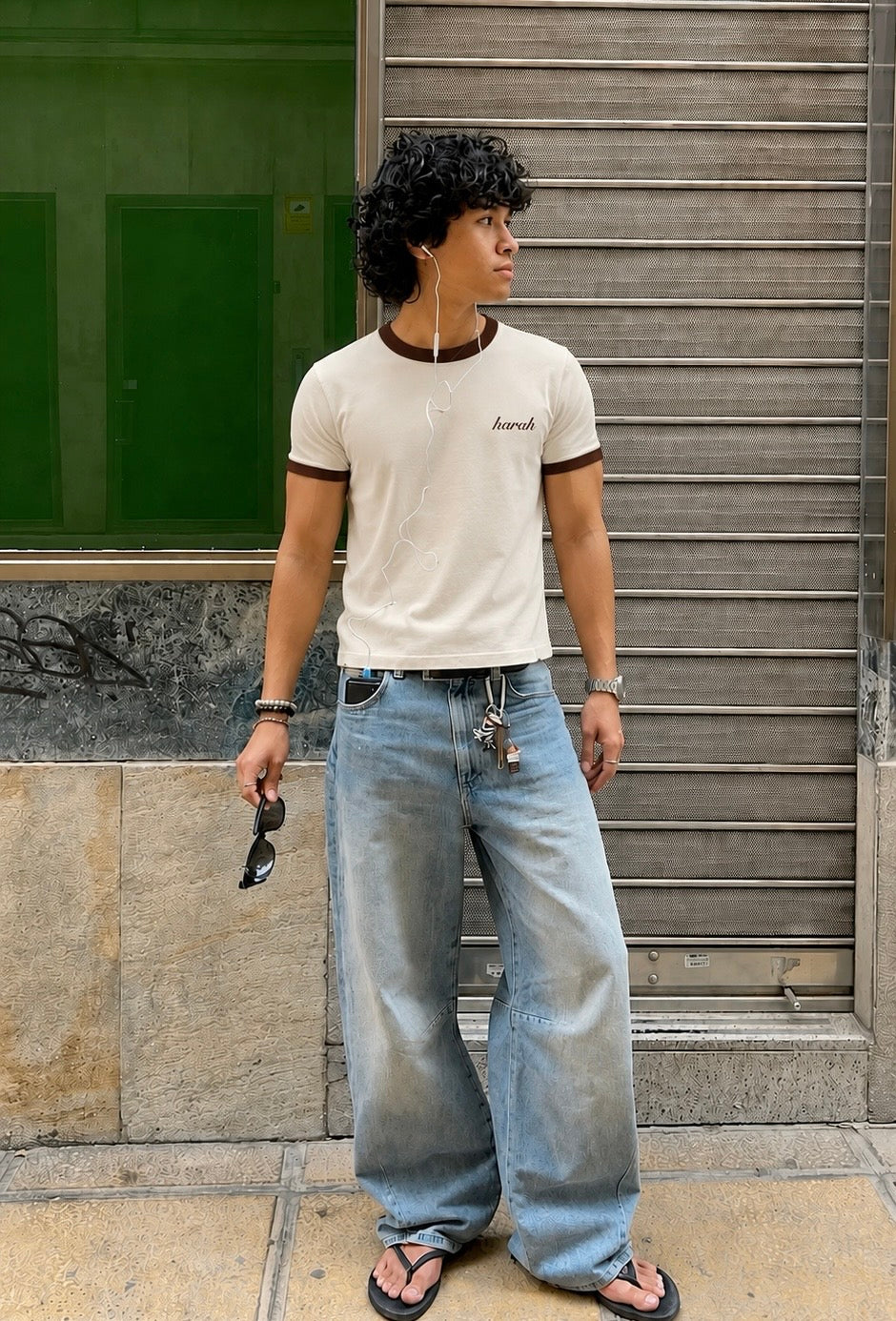 Harah Essentials Ringer Tee Cropped