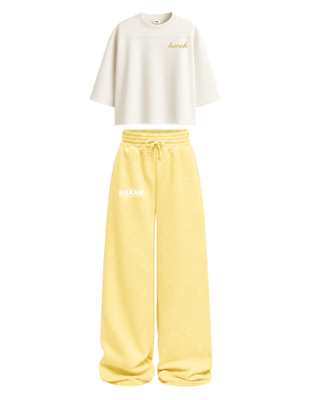 Harah Beige Yellow Co-ord