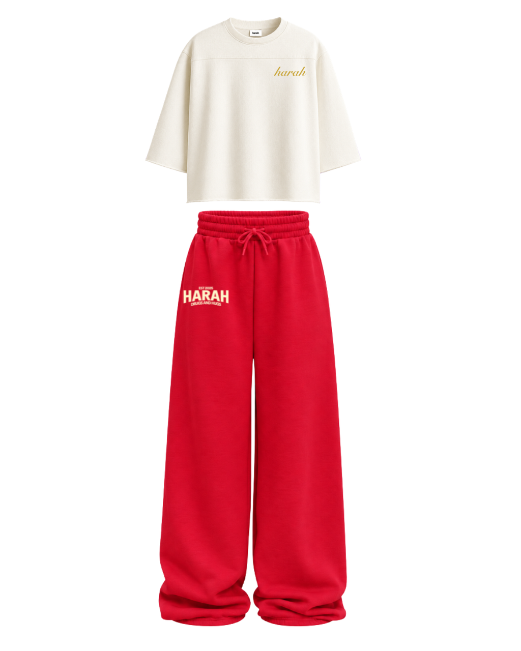 Harah Beige Red Co-ord