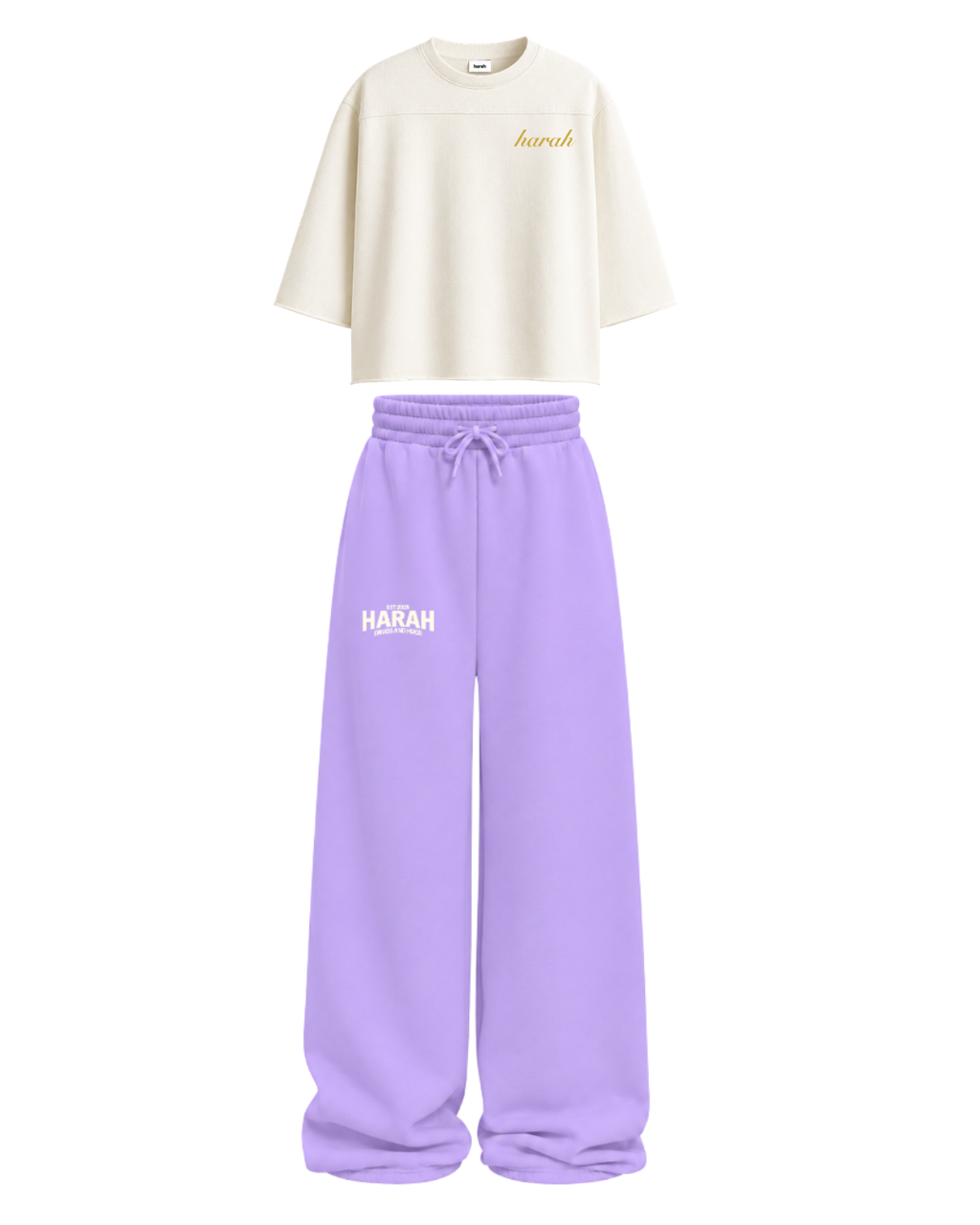 Harah Beige Lavender Co-ord
