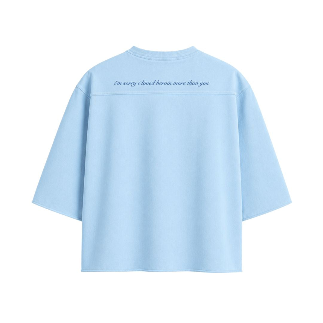 Harah Boxy Rugged Tshirt-Sky Blue