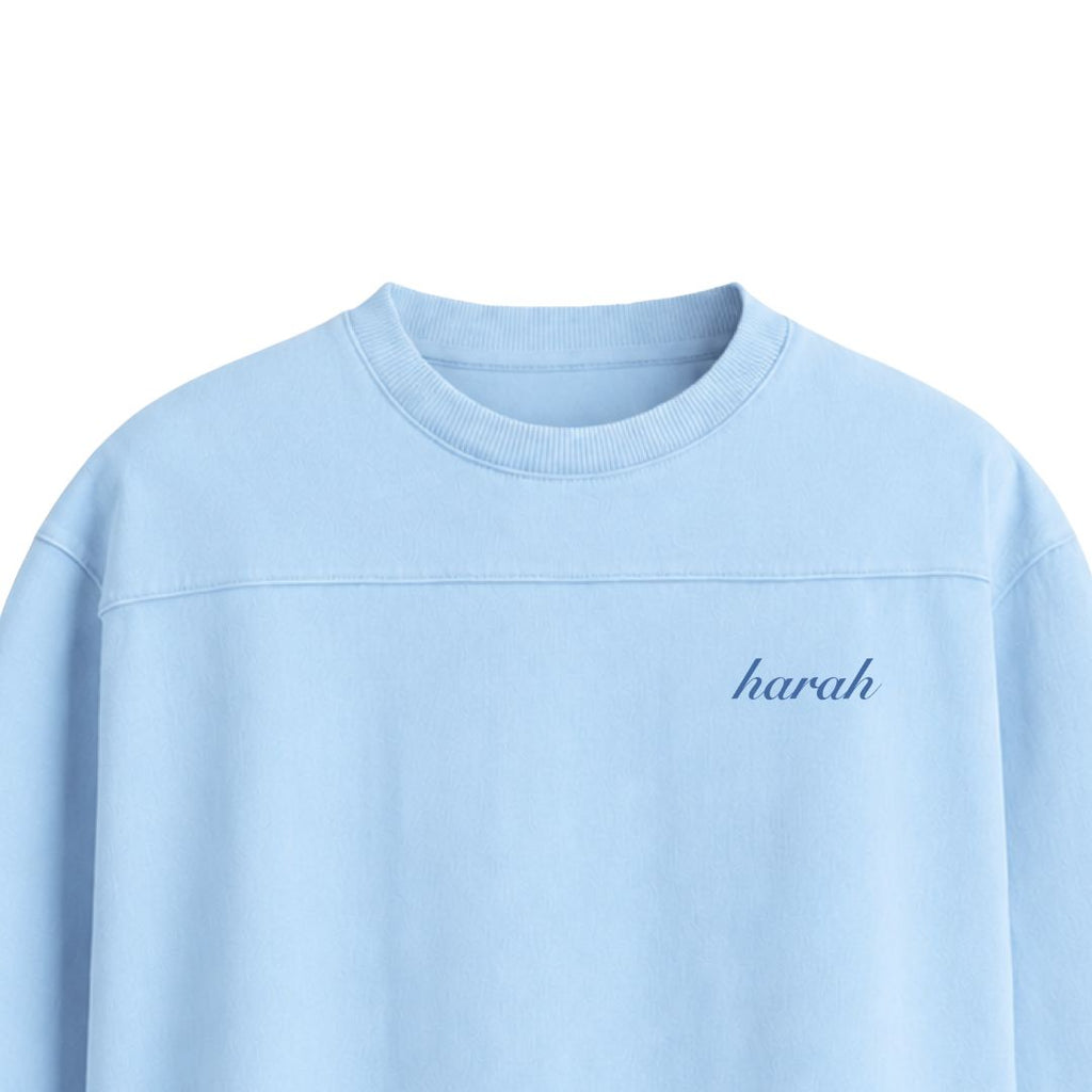Harah Boxy Rugged Tshirt-Sky Blue