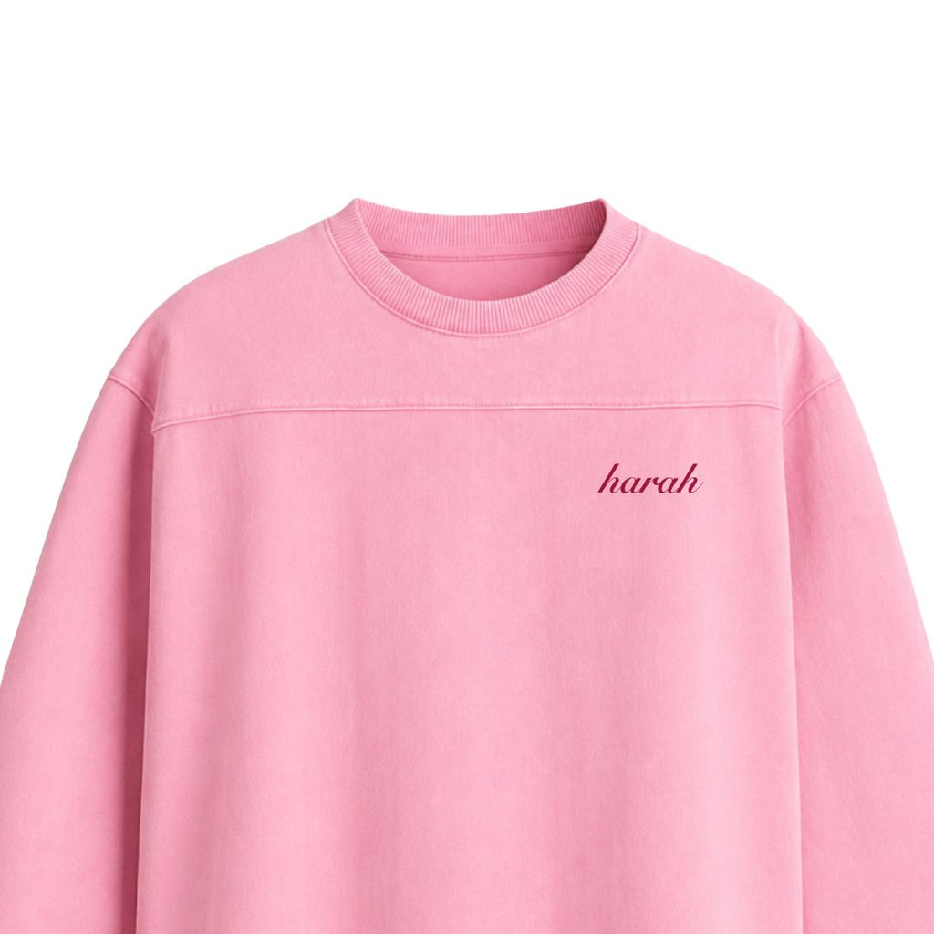 Harah Boxy Rugged Tshirt-Pink