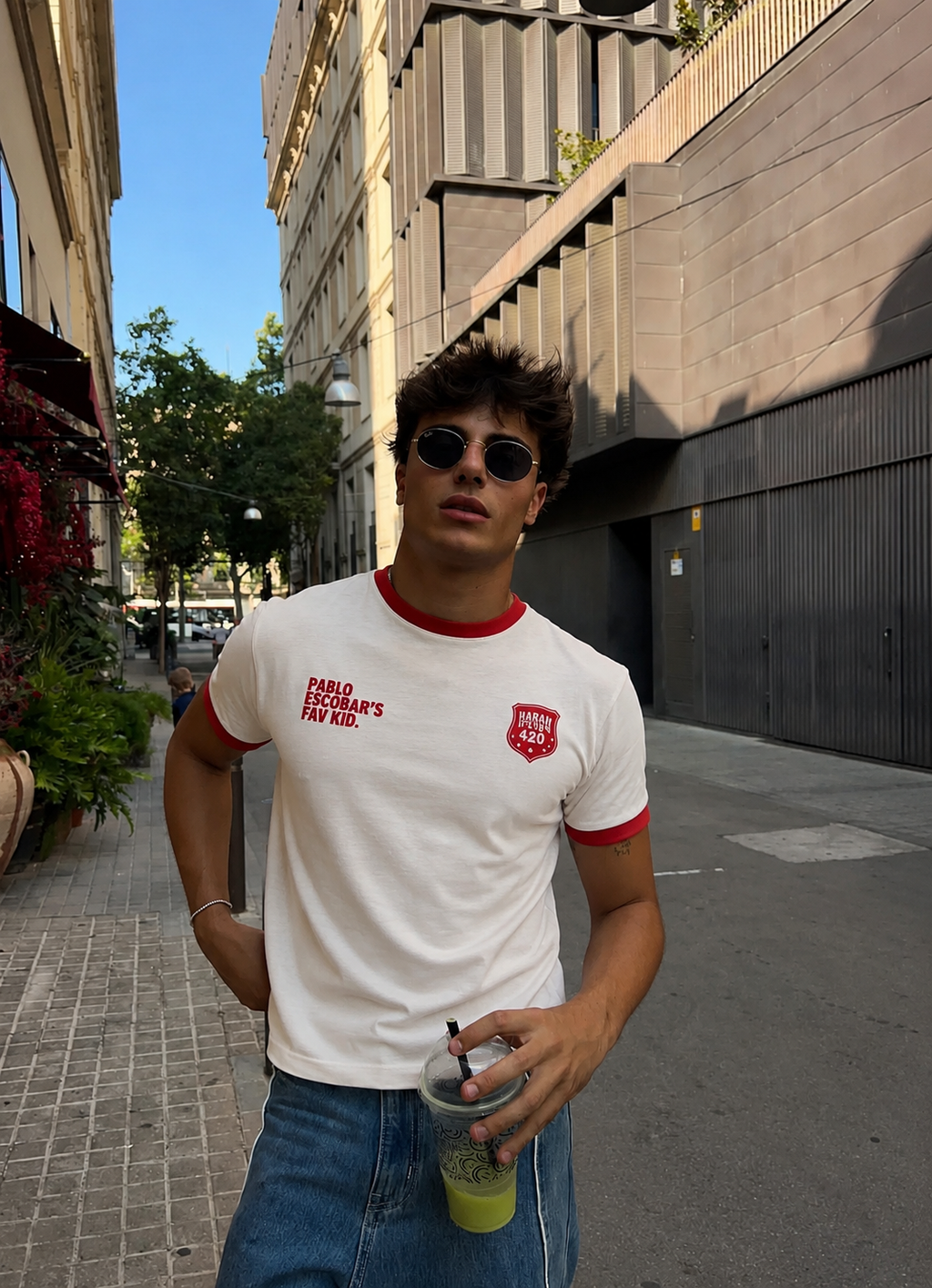 Escobar Ringer Tee Cropped