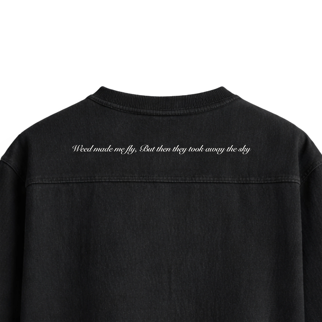 OVERSIZED BOXY RUGGED TSHIRT-BLACK