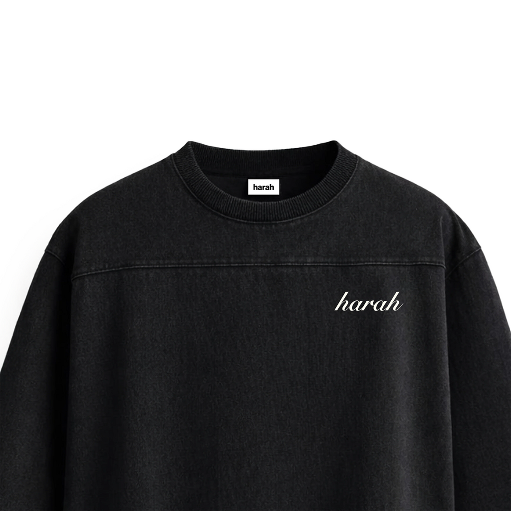 Harah Boxy Rugged Tshirt-Black