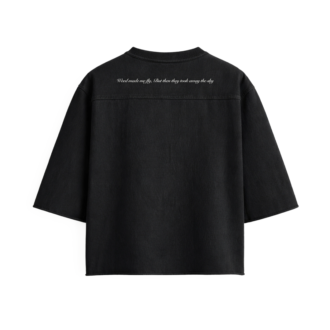 OVERSIZED BOXY RUGGED TSHIRT-BLACK