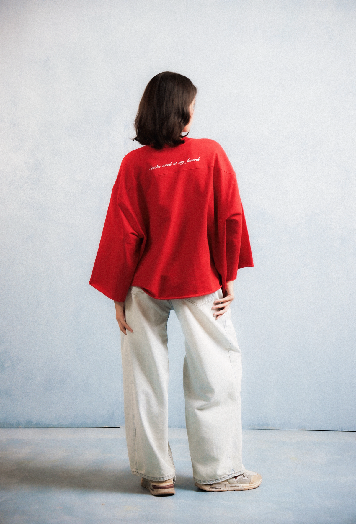Harah Boxy Rugged Tshirt-Red