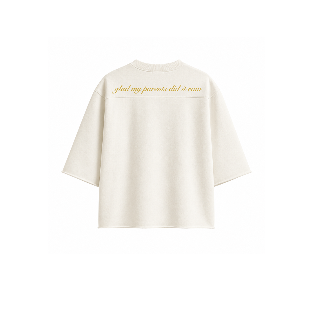 Harah Boxy Rugged Tshirt-Beige