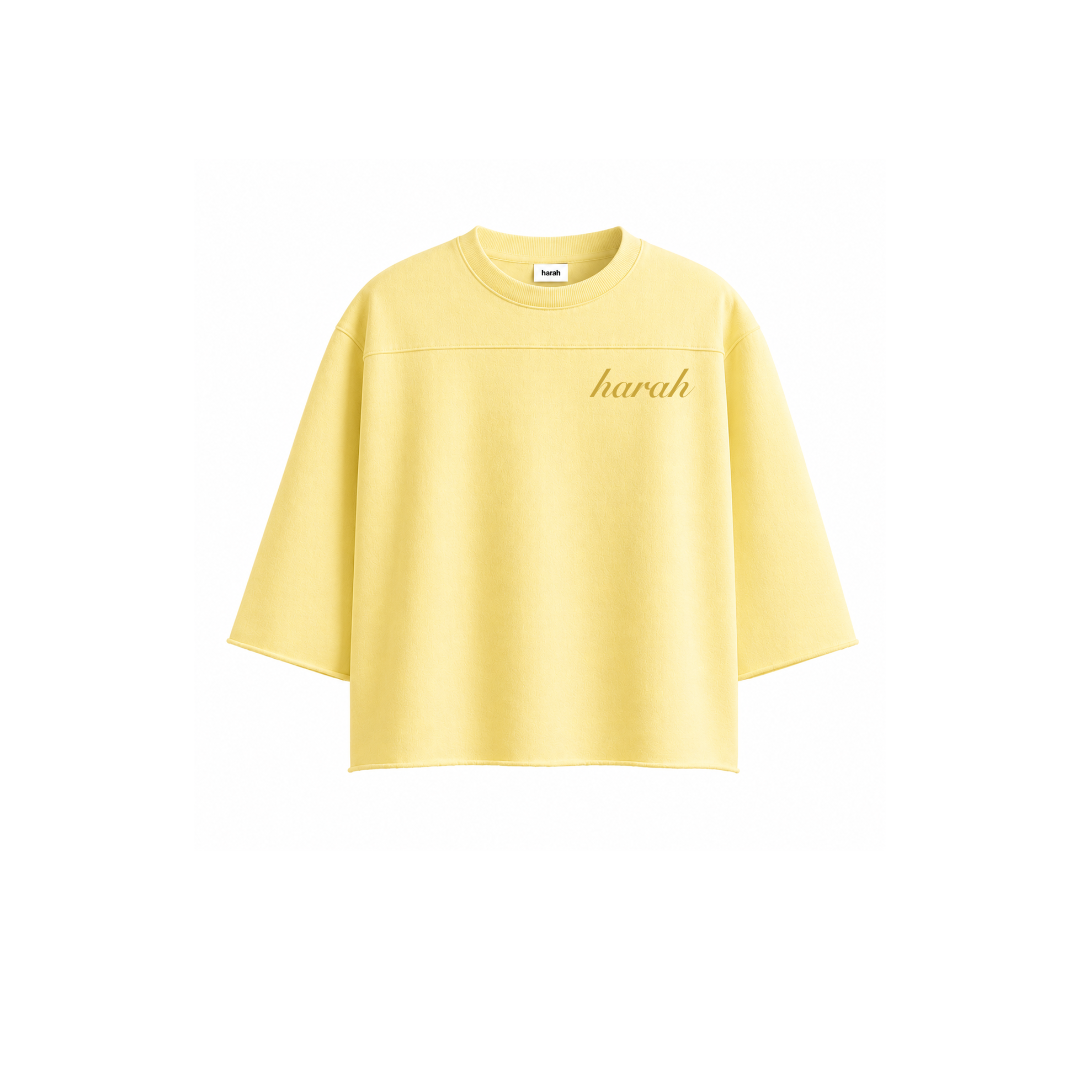 Harah Boxy Rugged Tshirt-Yellow