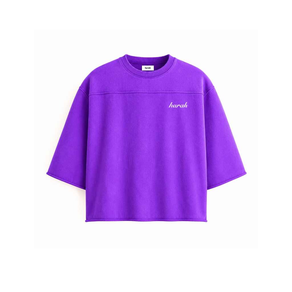 Harah Boxy Rugged Tshirt-Purple