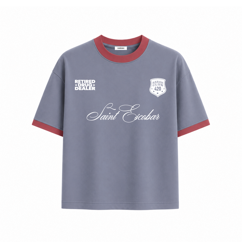 Harah Grey Ringer Tee Cropped