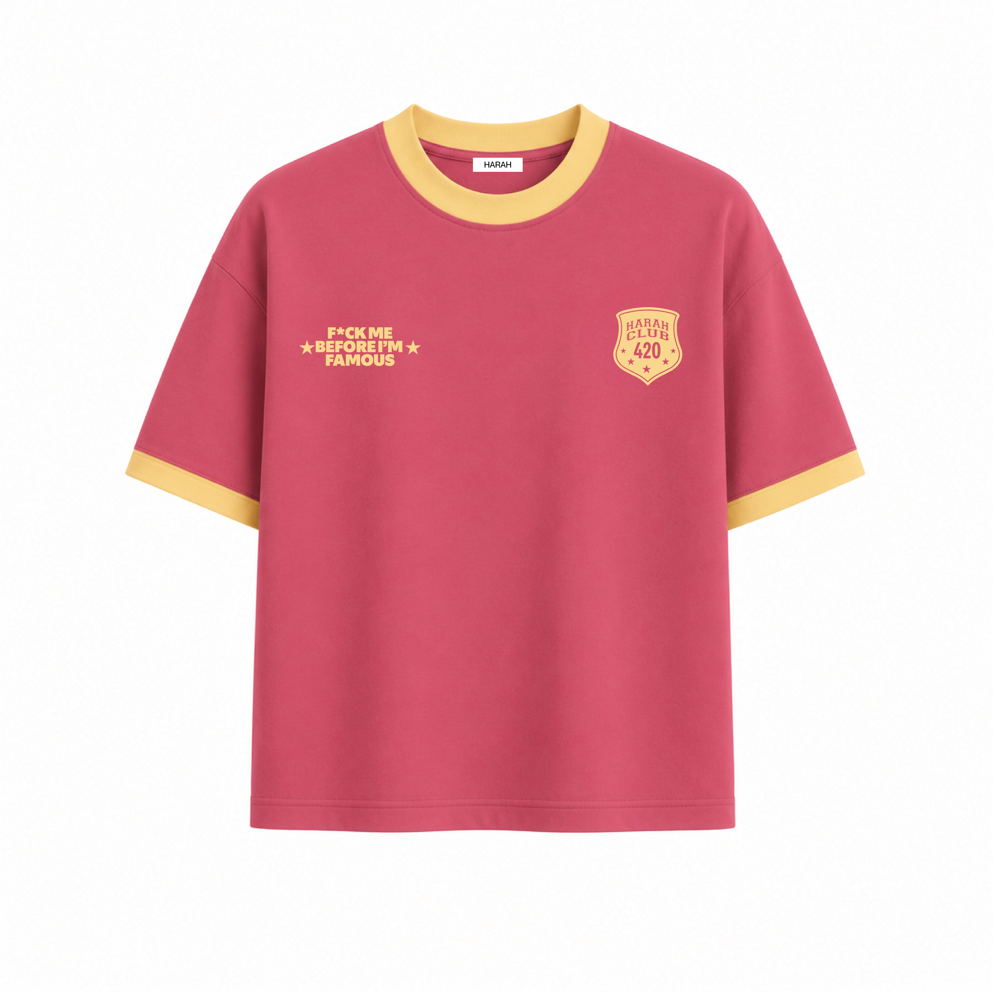Harah Rust Ringer Tee Cropped