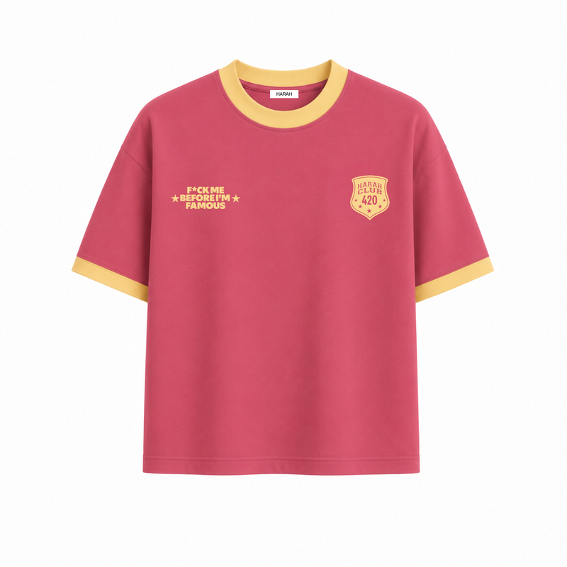 Harah Rust Ringer Tee Cropped