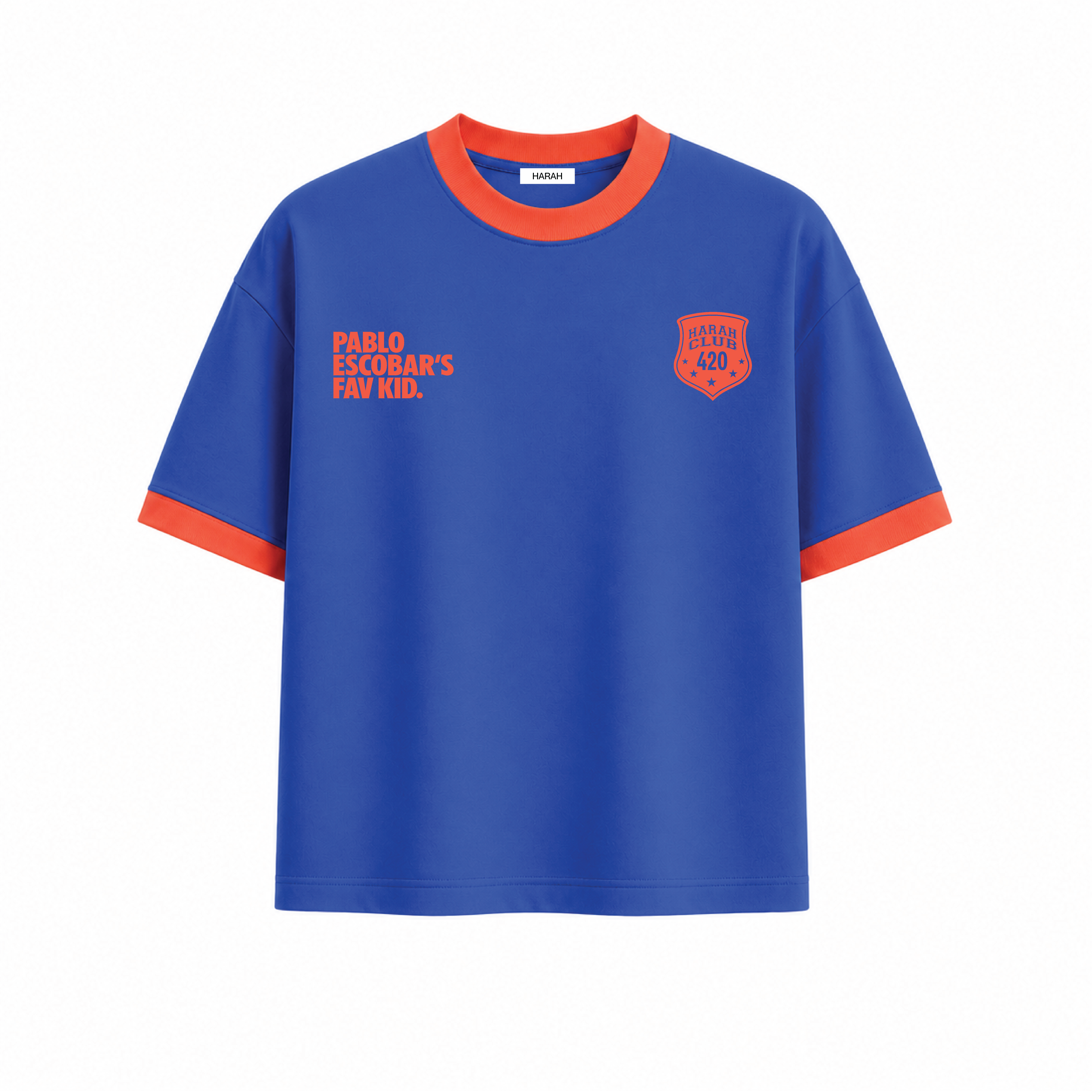 Harah Blue Ringer Tee Cropped