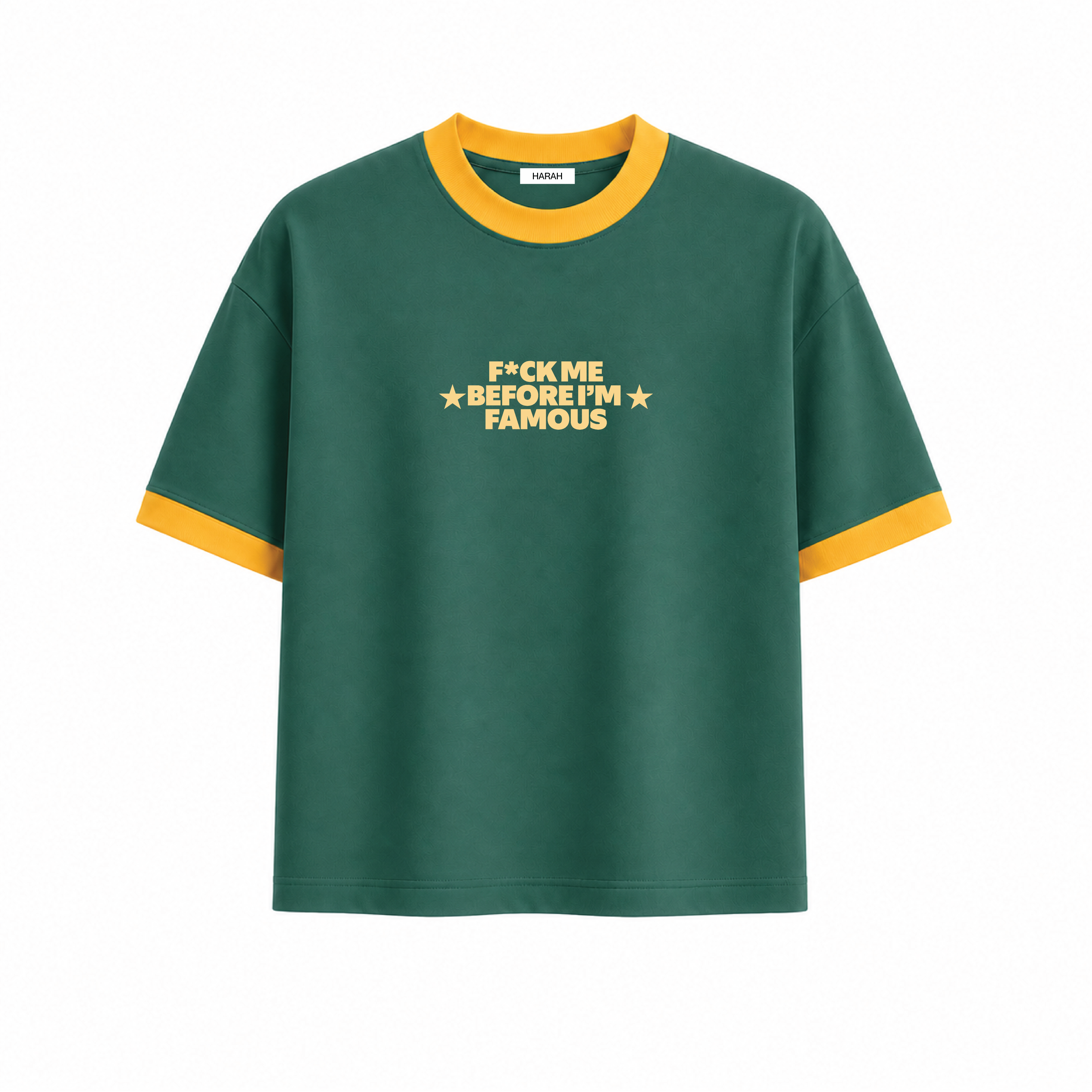 Harah Dark Green Ringer Tee Cropped