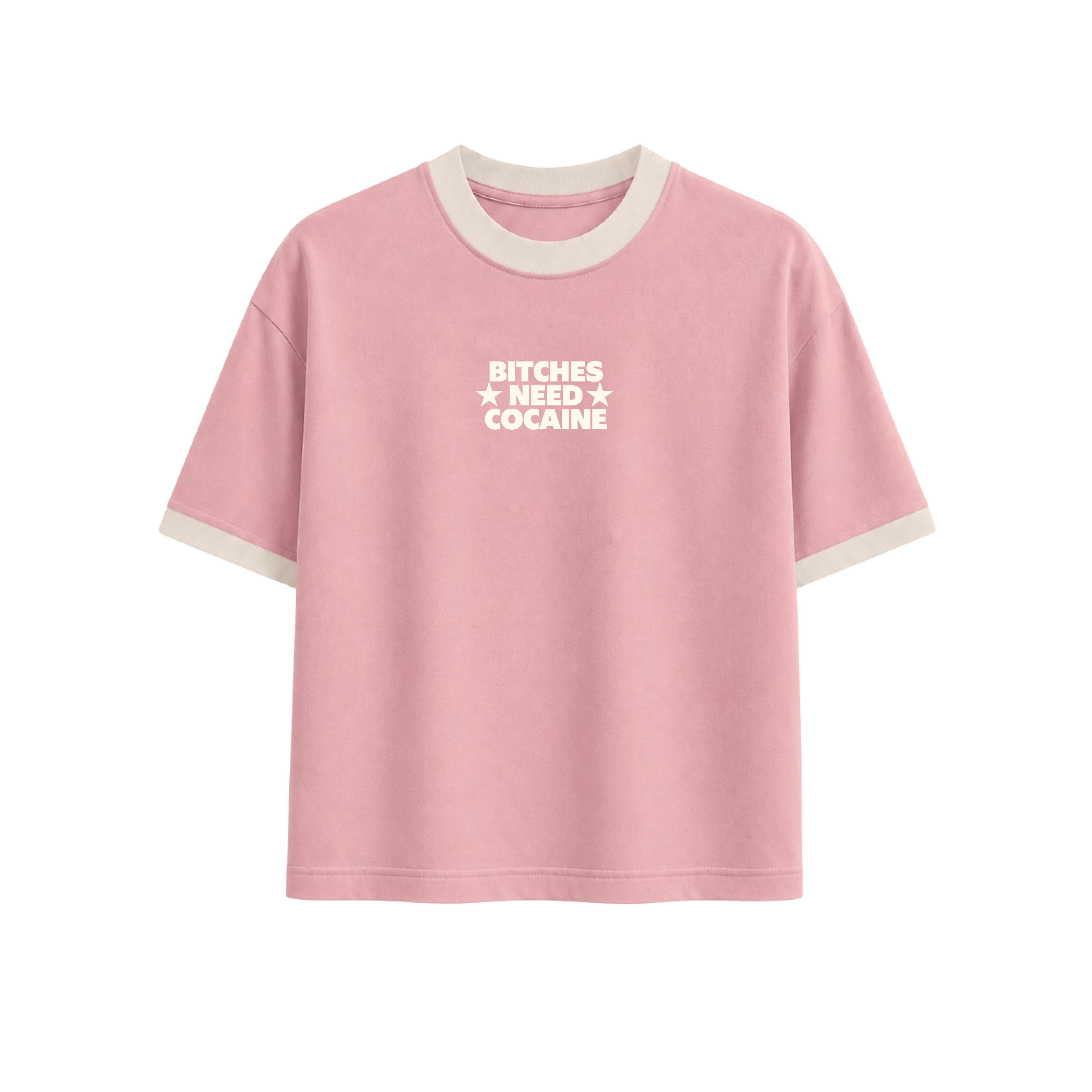 Harah Peach Ringer Tee Cropped